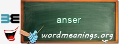 WordMeaning blackboard for anser